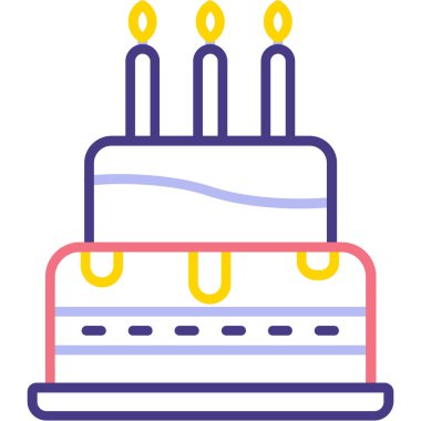 Mumlu kek. Basit resimleme