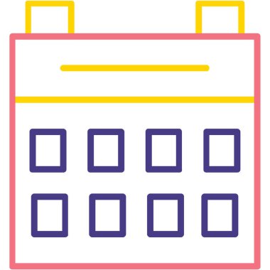 Takvim. Web simgesi basit illüstrasyon