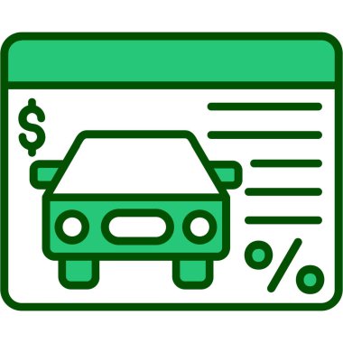 araba simgesi vektör illüstrasyonu