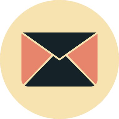 Zarf düz vektör simgesi