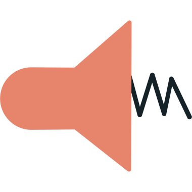 megafon ses simgesi, basit vektör illüstrasyonu