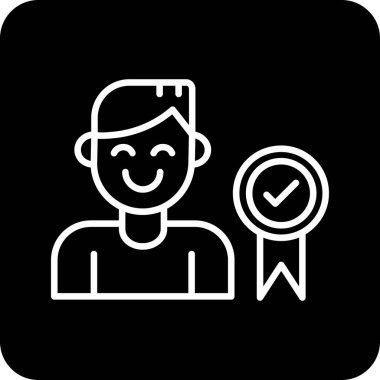 Sertifika simgesi, vektör illüstrasyonu