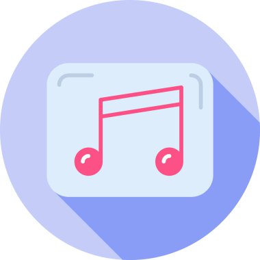 Müzik. Web simgesi basit illüstrasyon