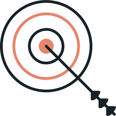 hedef simge vektör illüstrasyonu