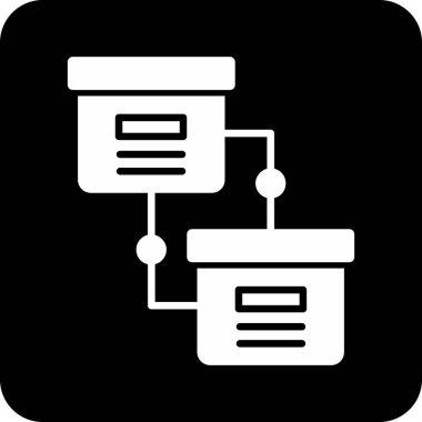 Arşiv web simgesi basit vektör illüstrasyonu