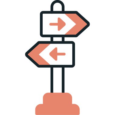 yön ikonu vektör illüstrasyonu