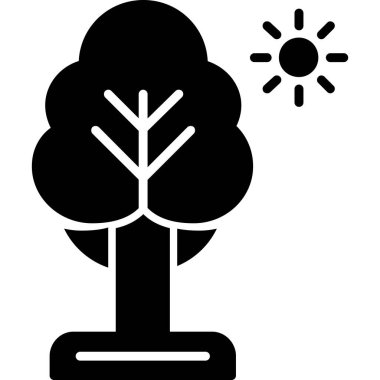 Ağaç. Web simgesi basit illüstrasyon