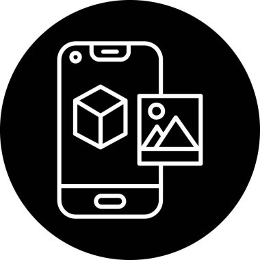 Cep telefonu simgesinin vektör illüstrasyonu