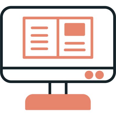 dizüstü bilgisayar simgesi, vektör illüstrasyonu