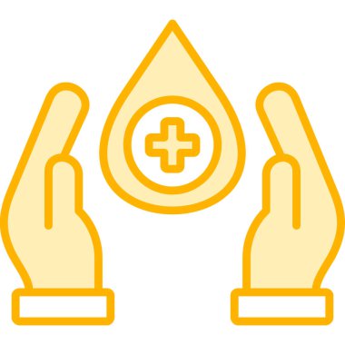 Kan bağışı ikonu vektör özeti çizimi