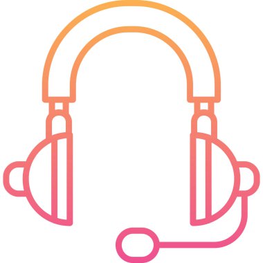 Kulaklık. Web simgesi basit tasarım