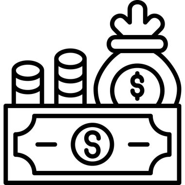 Para için. Web simgesi basit illüstrasyon