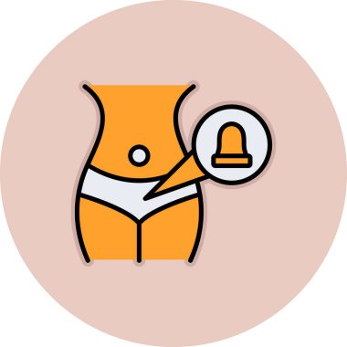 Kadın mayo ikonu vektör illüstrasyonu