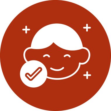 Gülümseyen bir kadının vektör çizimi