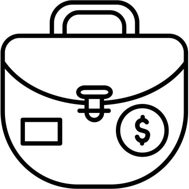 Çanta. vektör simgesi basit tasarım