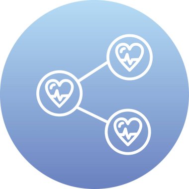 Modern b 'nin vektör illüstrasyonu ikon kalpten yoksun