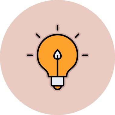 Vektör lambası simgesi, illüstrasyon