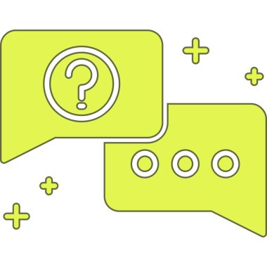 Beyaz arkaplanda siyah satır sorusu ve cevap simgesi izole edildi. Faq ve soru. Soru baloncuk işareti. Konuşma balonu sembolü. vektör.