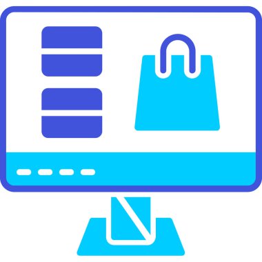 Alışveriş. Web simgesi basit illüstrasyon