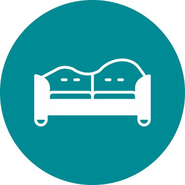 Moda tarzı izole edilmiş arka planda çift kanepe simgesi gruplandırılmış