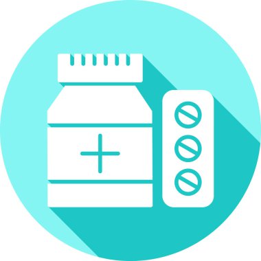 İlaç şişesinin vektör illüstrasyonu