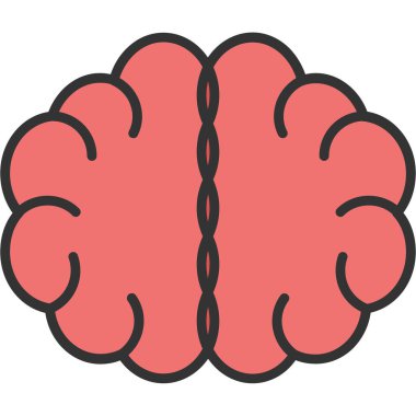 Beyin. Web simgesi basit tasarım