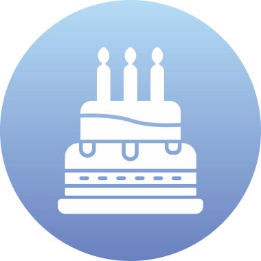 Kek. Web simgesi basit illüstrasyon