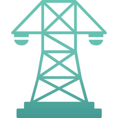 Yağ kulesi ikonu. vektör illüstrasyonu