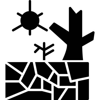 Ağaç ve doğa işaretinin vektör illüstrasyonu