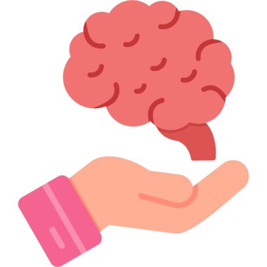 Beyin insan eli simgesi tam stil