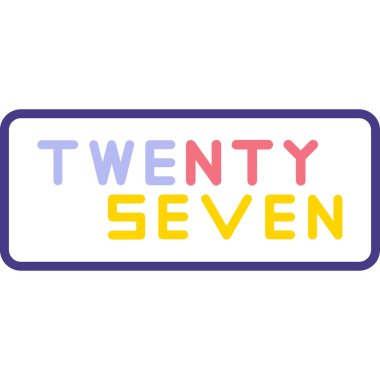 SMS işareti 70 yılı gösteriyor. 27 yıllık asimetrik biçimli özel olay için tutulan numaranın iş fotoğrafı gösterimi