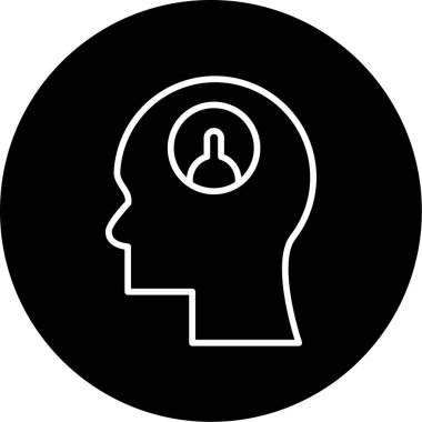 beyin ikonu vektör illüstrasyonu