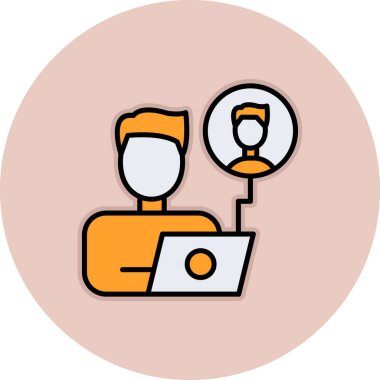 iş ve teknoloji simgesi vektör illüstrasyon grafik tasarımı