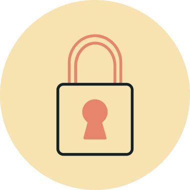 ikon vektör illüstrasyonunu kilitle