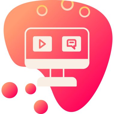 Konuş. Web simgesi basit illüstrasyon