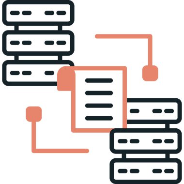 Sunucu. Web simgesi basit illüstrasyon