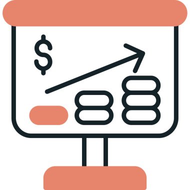 Dolar işaretli bir dolar. Basit tasarım