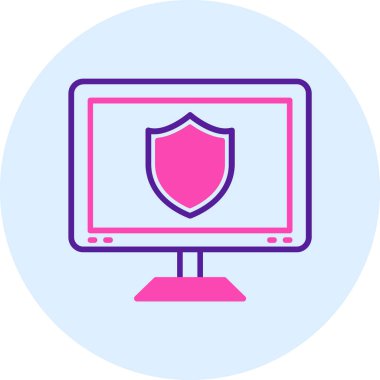 Kalkan. Web simgesi basit illüstrasyon