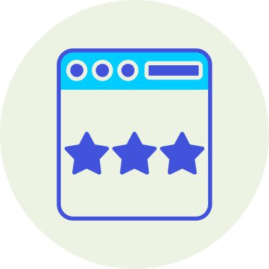 Web simgesi derecelendirmesi basit illüstrasyon