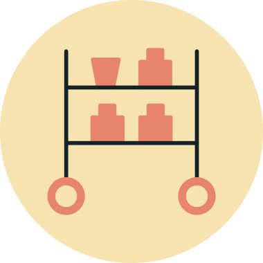 Sepet. Web simgesi basit illüstrasyon