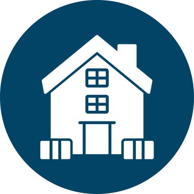 Ev. Web simgesi basit bir illüstrasyon. ev