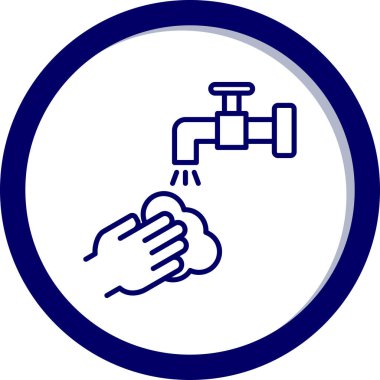 tap ve el ikonu. vektör illüstrasyonu