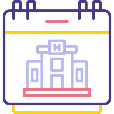 Takvim simgesi, vektör illüstrasyonu basit tasarım