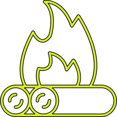 Yangın. Web simgesi basit illüstrasyon