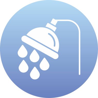 Duş düz vektör simgesi