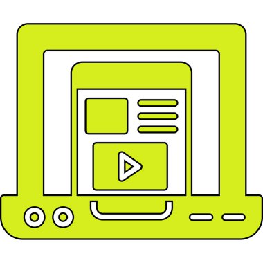 video simgesi vektör illüstrasyonu