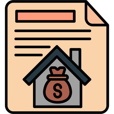 ev kredisi vektör simgesi kolayca düzenlenebilir