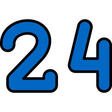 iki numaralı simge vektör çizimi tasarımı