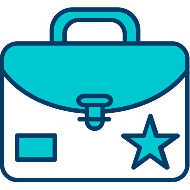 Evrak çantası. Web simgesi vektör illüstrasyonu