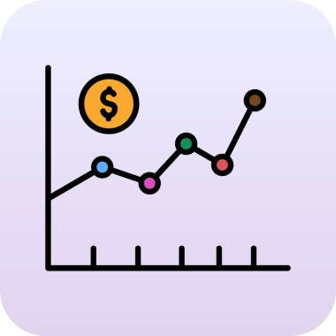 grafik vektör renk çizgisi simgesi
